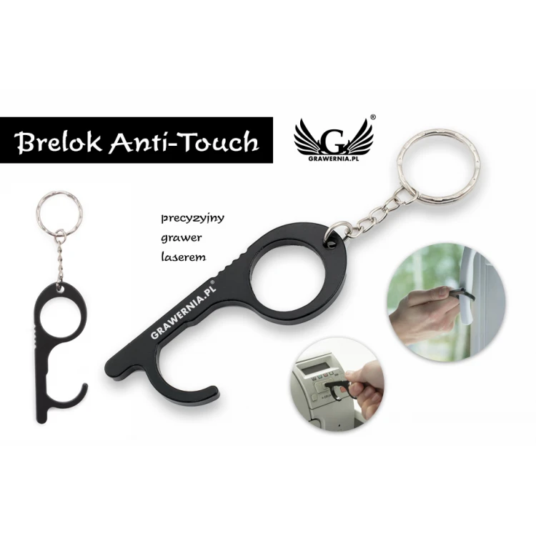 Brelok Anti Touch bezdotykowy z dowolnym grawerem - BP115