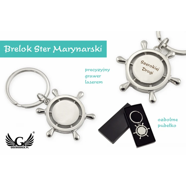 BRELOK STER MARYNARSKI - z Twoim grawerem - BP51