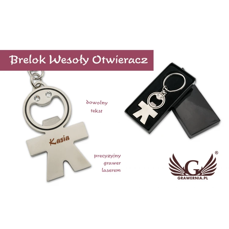 BRELOK Wesoły Otwieracz - z Twoim grawerem - BP47