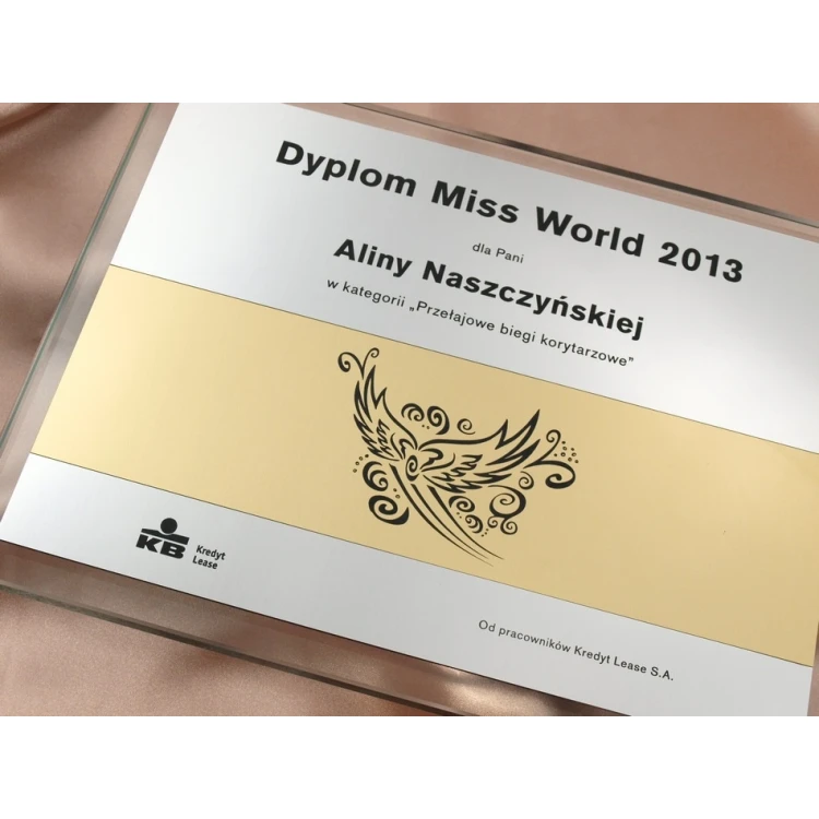 DYPLOM SZKLANY w ETUI - DSZ022 - poziomy
