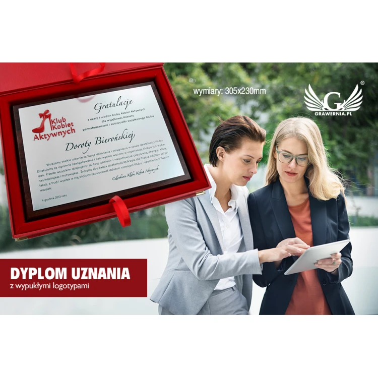 Dyplom z akrylowym logo - SL032