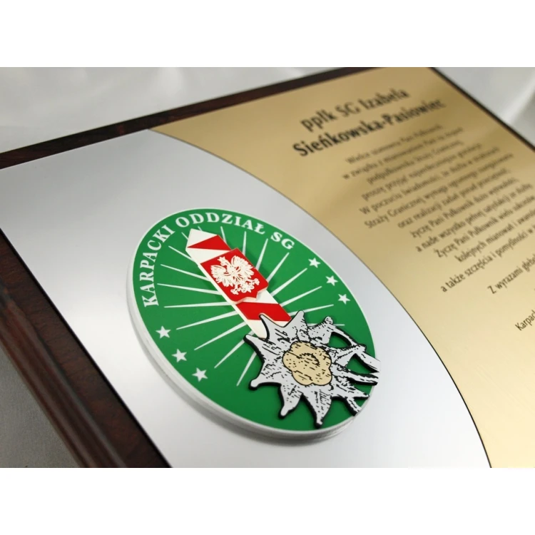 Dyplom z okazji mianowania - straż graniczna, wojsko, policja - SL023