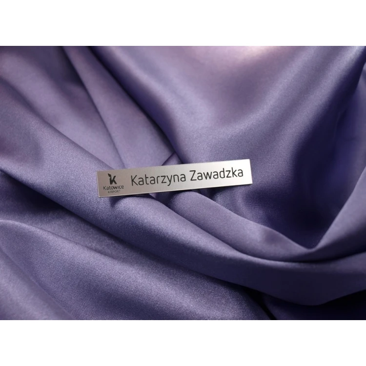 Identyfikator dla pracownika Srebrny 72x12mm - MINI 2 - ID010