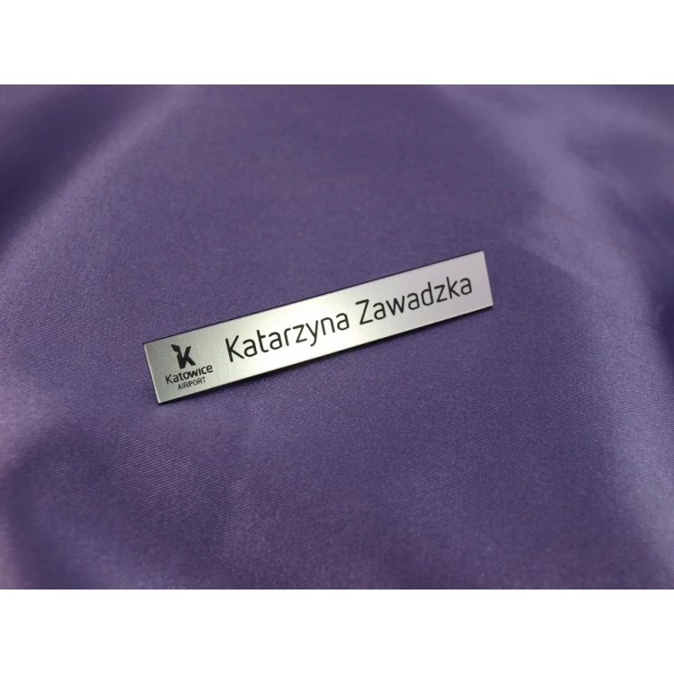Identyfikator dla pracownika Srebrny 72x12mm - MINI 2 - ID010