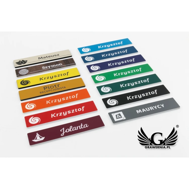 Identyfikator - slim multikolor - 70x15mm - ID056