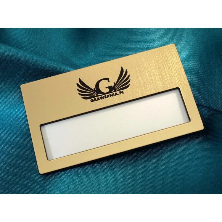 Identyfikator z okienkiem - Gold B - ID020