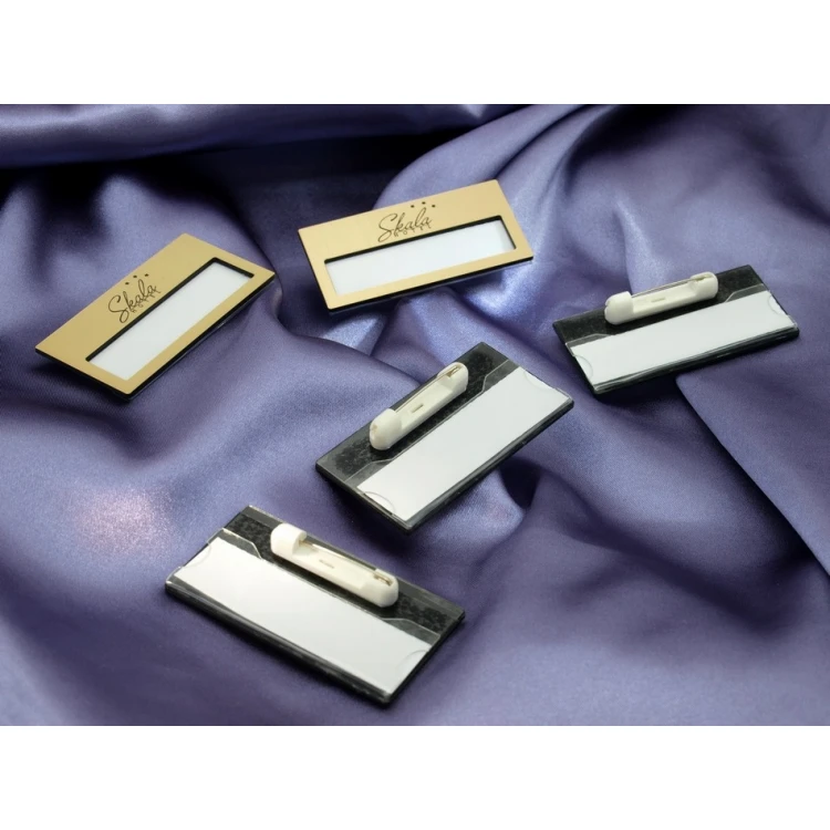 Identyfikator z okienkiem - Gold M - ID021
