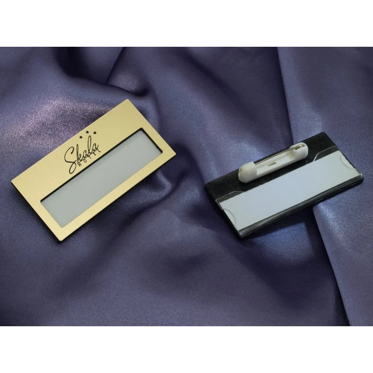 Identyfikator z okienkiem - Gold M - ID021