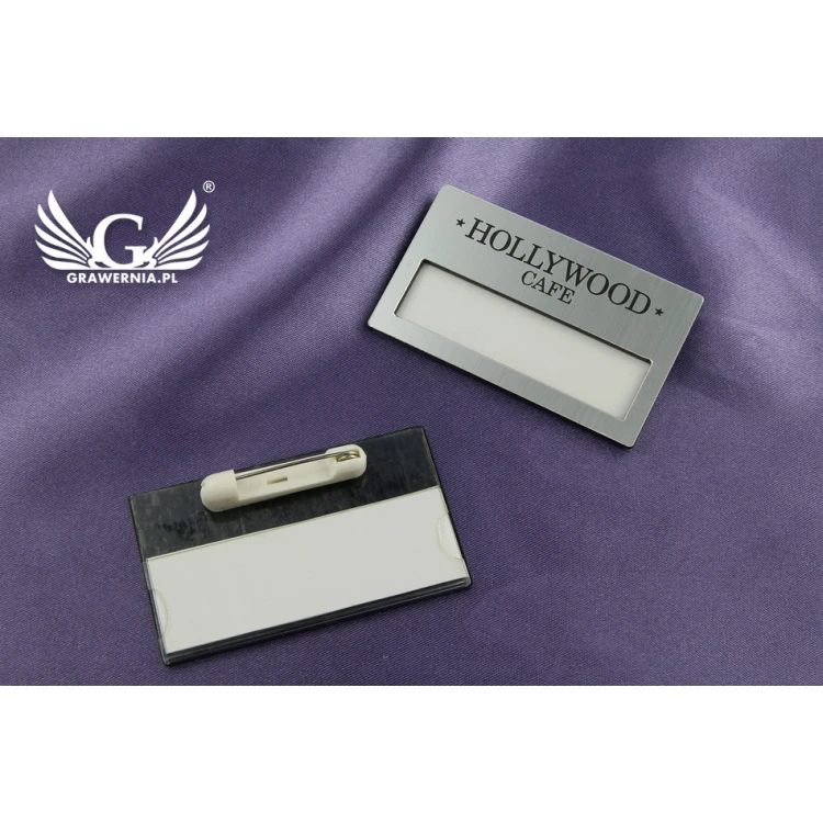 Identyfikator z okienkiem - Silver B - ID022