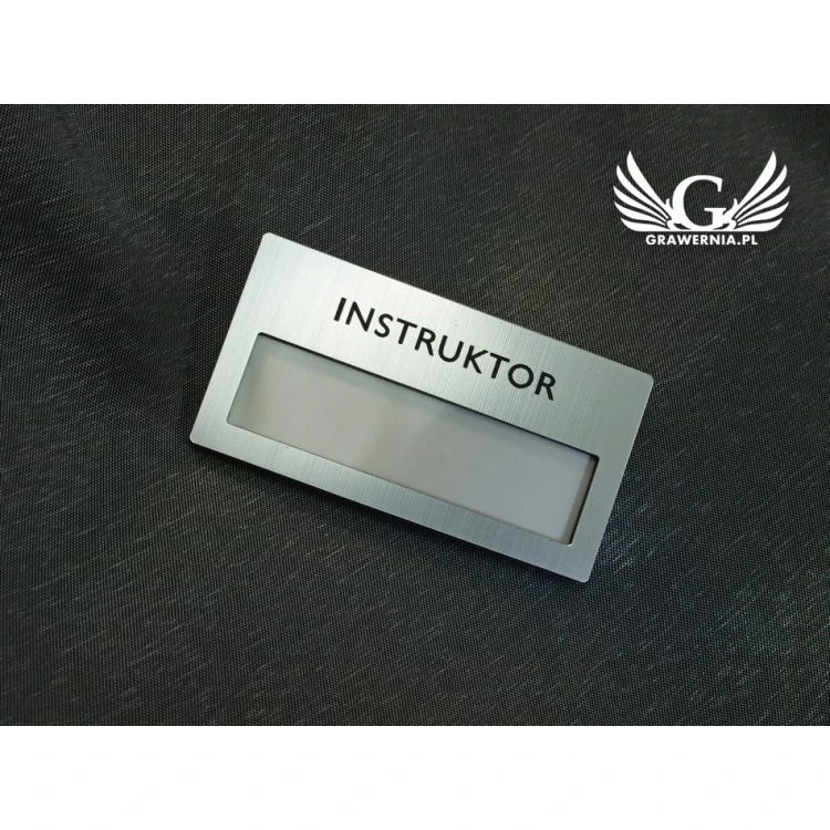 Identyfikator z okienkiem - Silver M - ID023