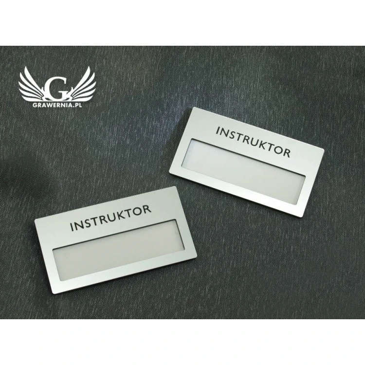 Identyfikator z okienkiem - Silver M - ID023