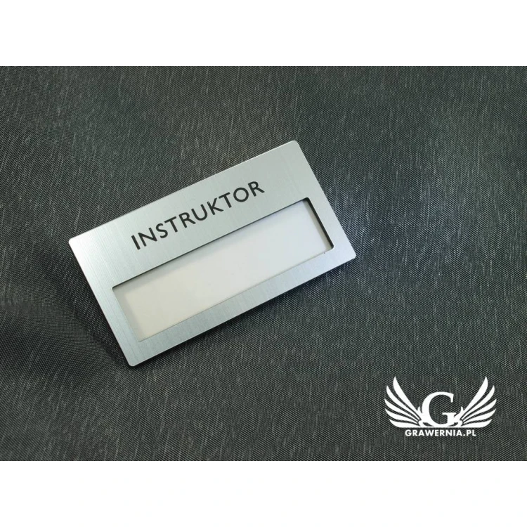 Identyfikator z okienkiem - Silver M - ID023