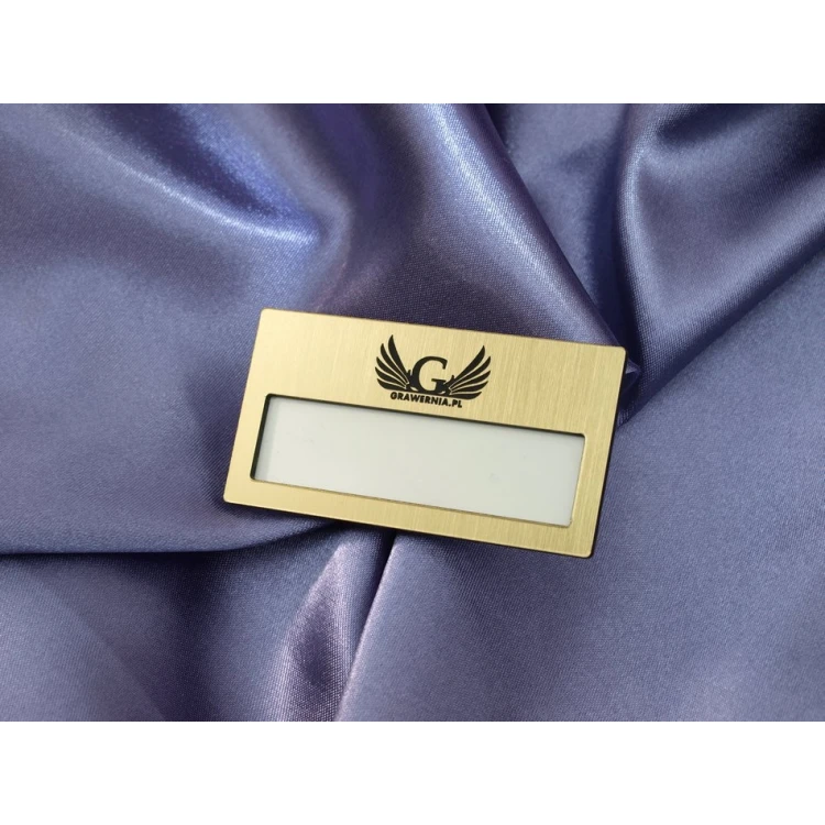 Identyfikator z okienkiem - Gold M - ID021
