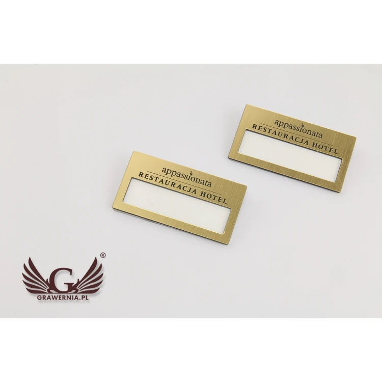 Identyfikator z okienkiem - Gold M - ID021