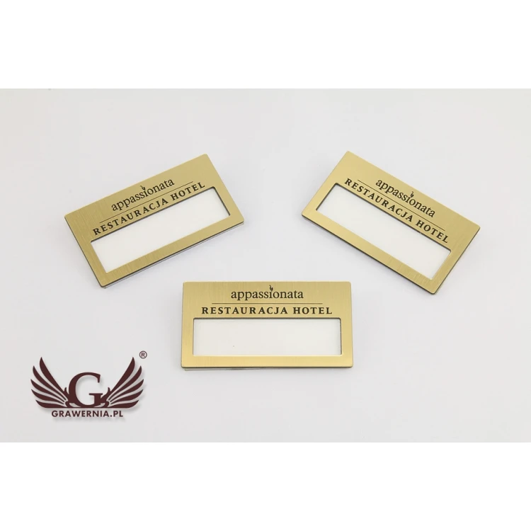 Identyfikator z okienkiem - Gold M - ID021