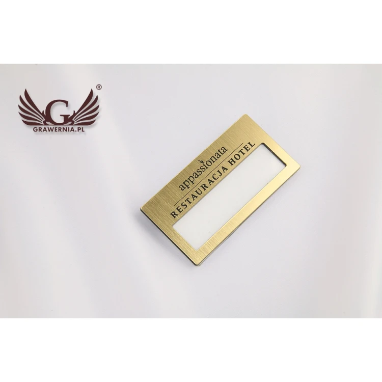 Identyfikator z okienkiem - Gold M - ID021