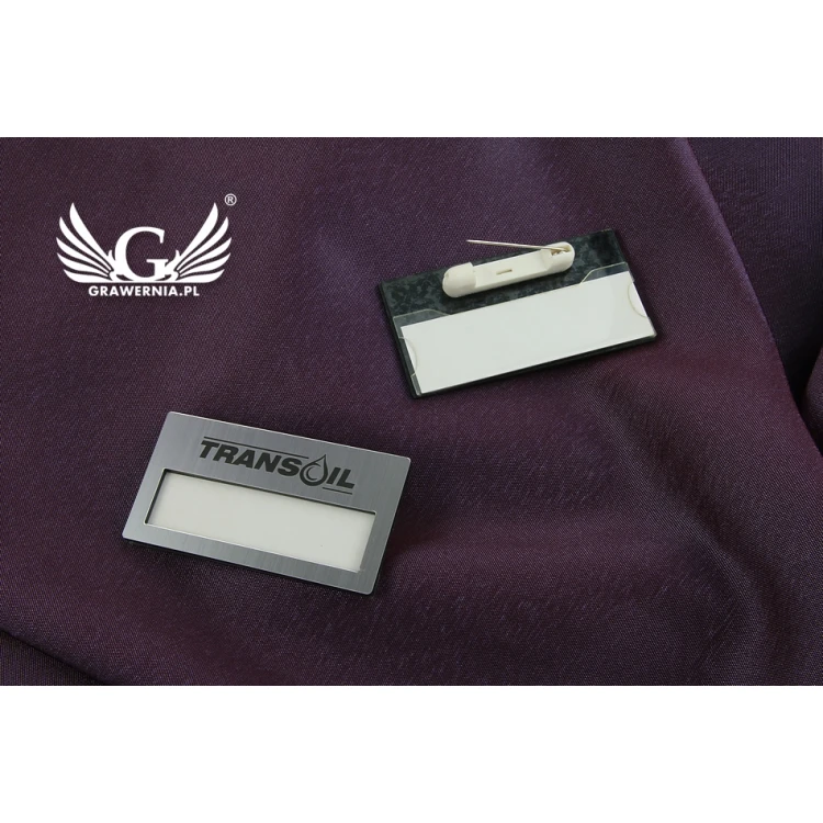 Identyfikator z okienkiem - Silver M - ID023