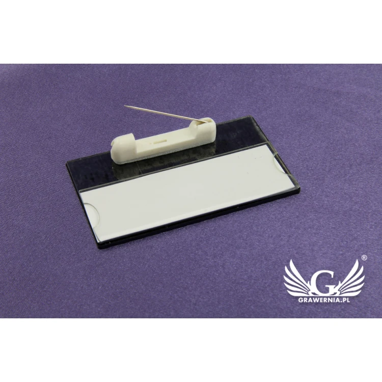Identyfikator z okienkiem - Silver B - ID022