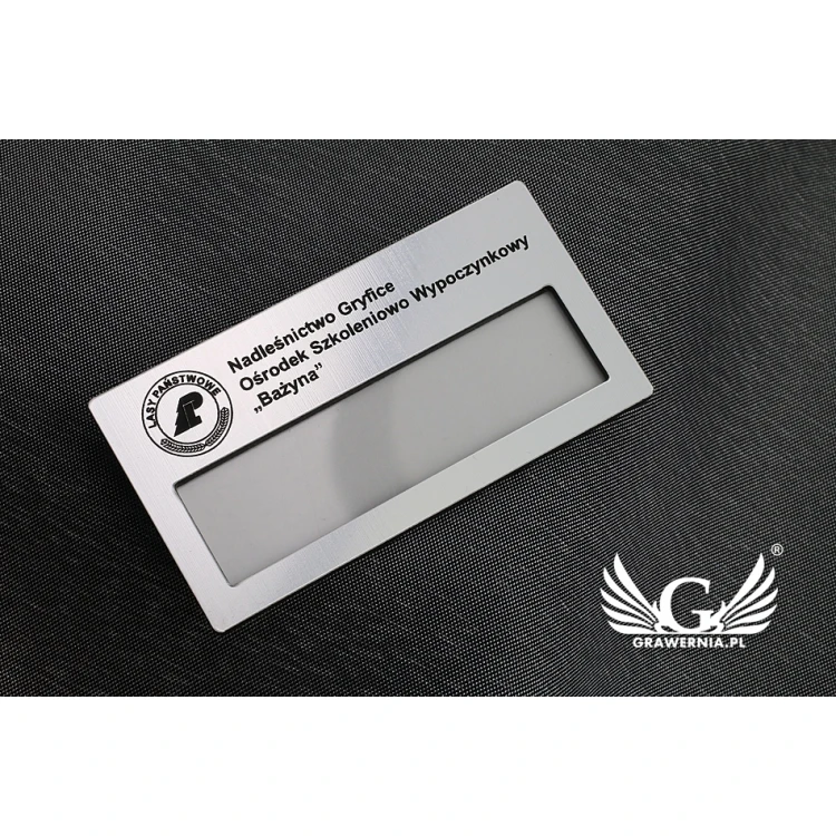 Identyfikator z okienkiem - Silver M - ID023