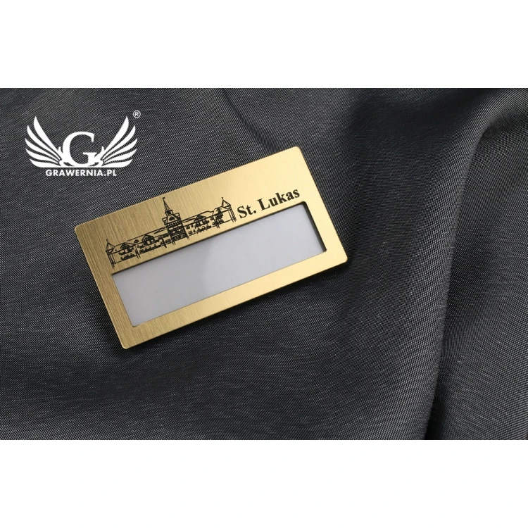 Identyfikator z okienkiem - Gold M - ID021