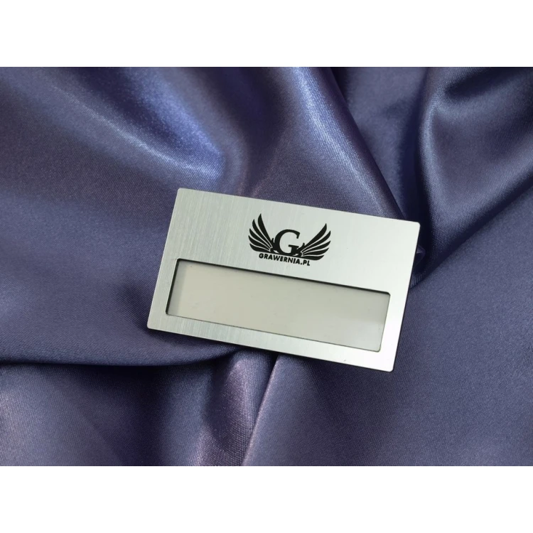 Identyfikator z okienkiem - Silver B - ID022