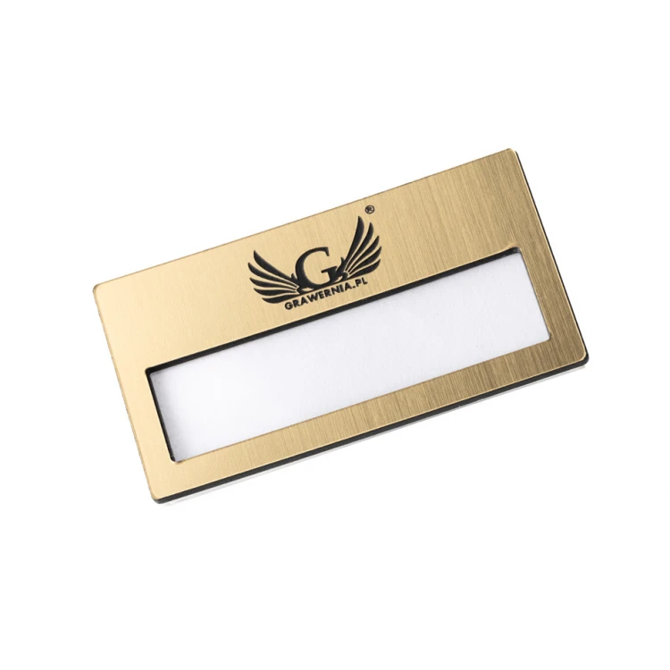 Identyfikator z okienkiem - Gold M - ID021