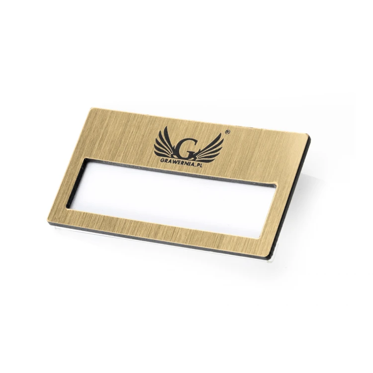Identyfikator z okienkiem - Gold M - ID021