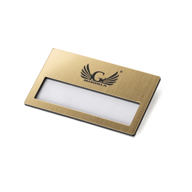 Identyfikator z okienkiem - Gold B - ID020