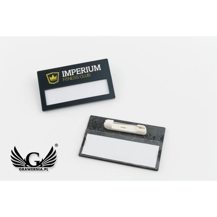 Identyfikator z okienkiem - kolorowy druk UV - ID066