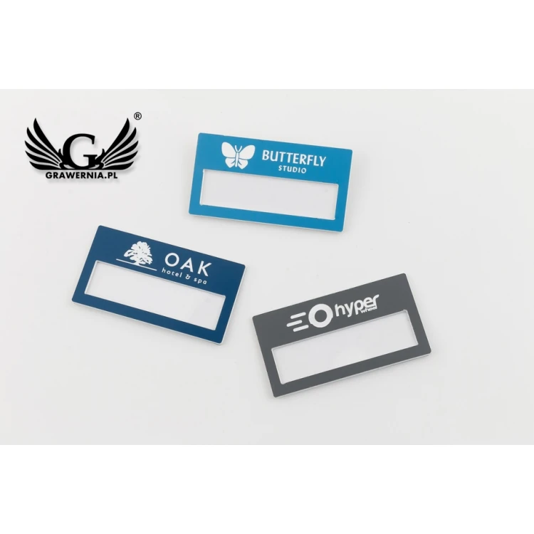 Identyfikator z okienkiem - multikolor M - wym. 67x35mm - ID068