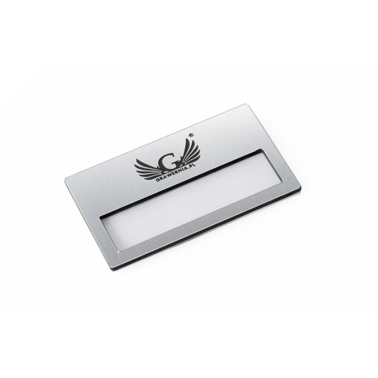 Identyfikator z okienkiem - Silver B - ID022