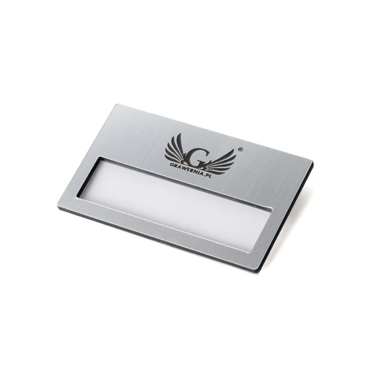 Identyfikator z okienkiem - Silver B - ID022