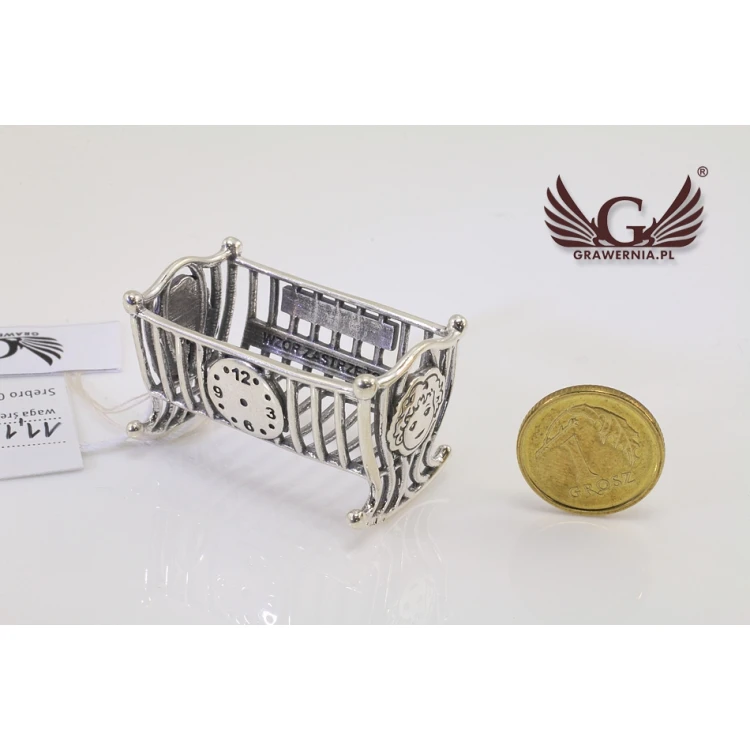 KOŁYSKA SREBRNA - Pamiątka Chrztu Świętego - srebro - wzór SRB011