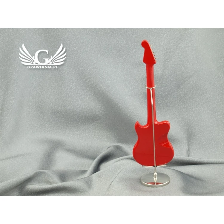Mini gitara elektryczna z futerałem - czerwona - model MGT5