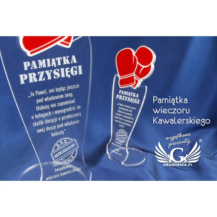 Pamiątka wieczoru kawalerskiego - rękawice bokserskie - model DTA32 - wysokość 25 cm