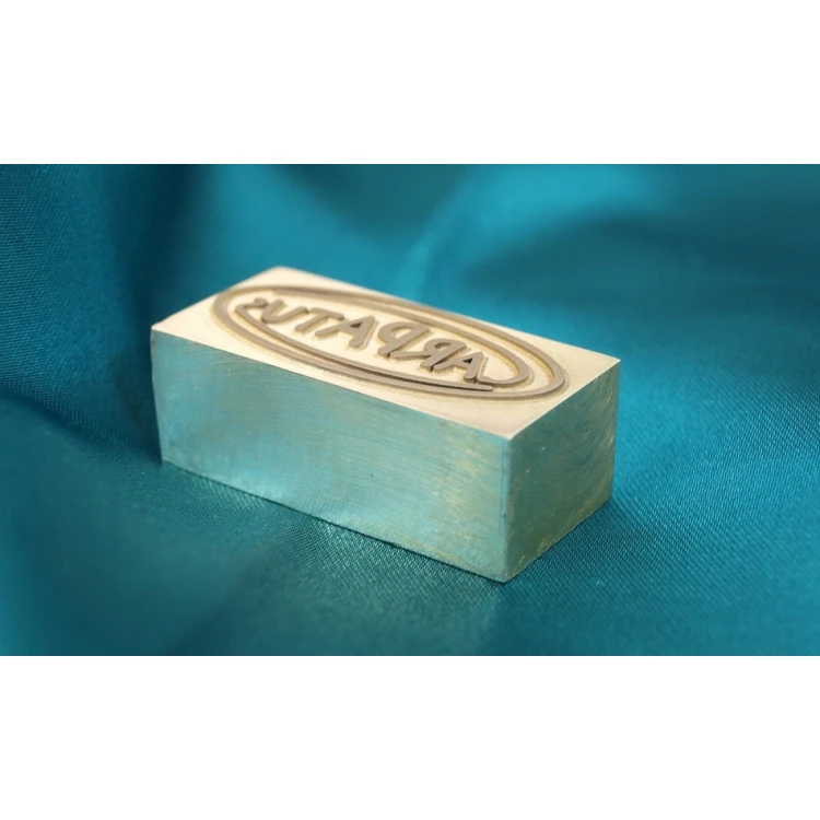 Matryca / Pieczęć do wyciskania logotypu w skórze na zimno - wymiary: 39x19mm