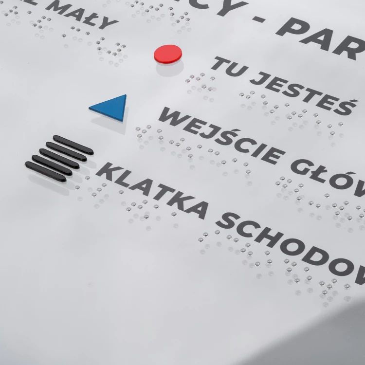 Plan tyflograficzny z pismem Braille'a - plexi i ADA - wym: 695x450mm - TAB466