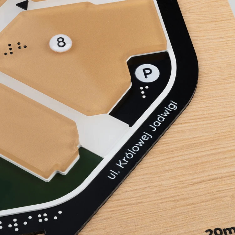 Plan tyflograficzny z pismem Braille'a - wym: 700x500mm - TAB487