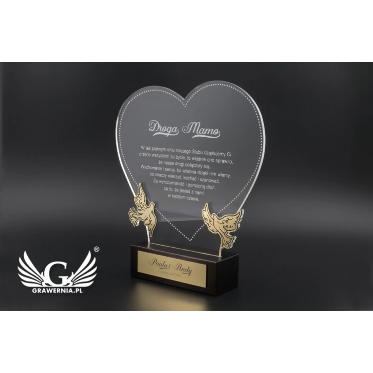 Podziękowanie dla rodziców - LOVE STORY - model DTA18 - wysokość 23,5 cm