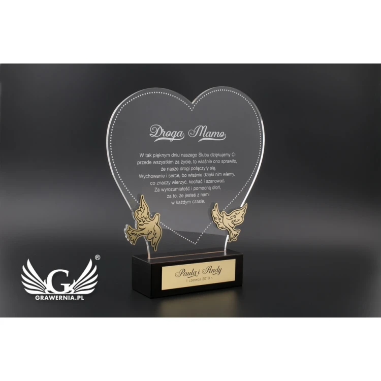 Podziękowanie dla rodziców - LOVE STORY - model DTA18 - wysokość 23,5 cm