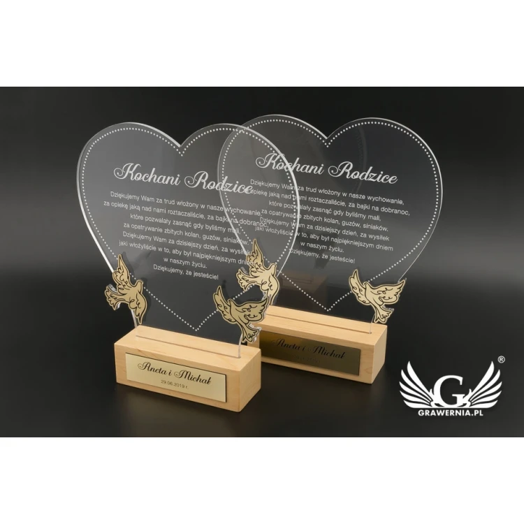 Podziękowanie dla rodziców - LOVE STORY - model DTA18 - wysokość 23,5 cm