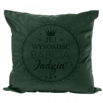 Poszewka na poduszkę z grawerem - Jej wysokość babcia - PNP021