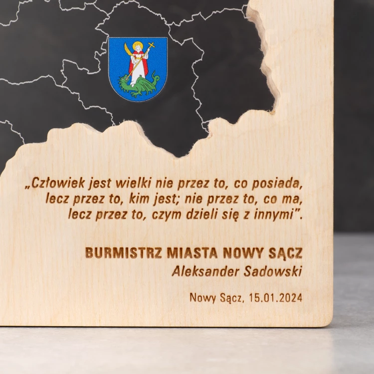 Statuetka Mapa - podziękowanie za pomoc i wsparcie - wys. 22cm - DTA114