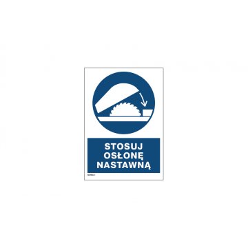 Stosuj osłonę nastawną - wym. 297x210mm (A4) - PVC - kolorowy druk UV - BHP082