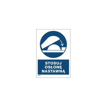 Stosuj osłonę nastawną - wym. 297x210mm (A4) - PVC - kolorowy druk UV - BHP082