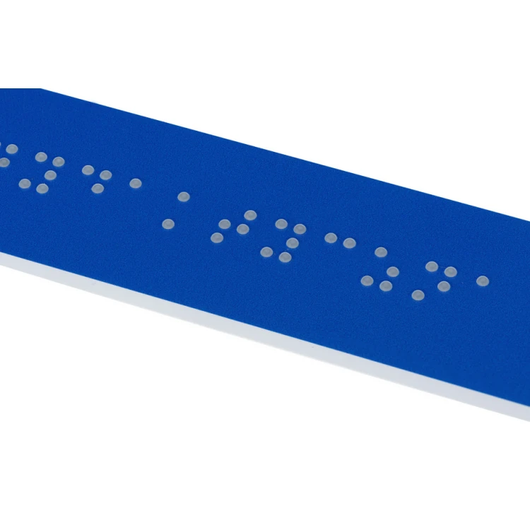 System tabliczek z pismem Braille'a dla szkół - wym. 200x80mm - PCW twarde - DECO BLUE - TAB353