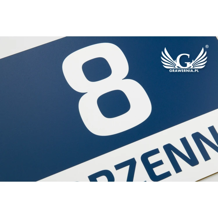 Tabliczka z numerem domu - wym. 295x210mm - PVC - kolorowy druk UV - TAB052
