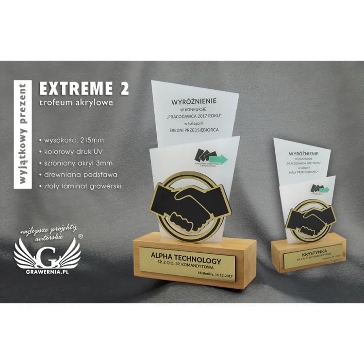 Trofeum akrylowe - EXTREME 2 - model DTA50 - wys. 21,5cm