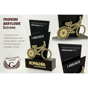 Trofeum akrylowe - EXTREME- model DTA40 - wys. 21,5cm