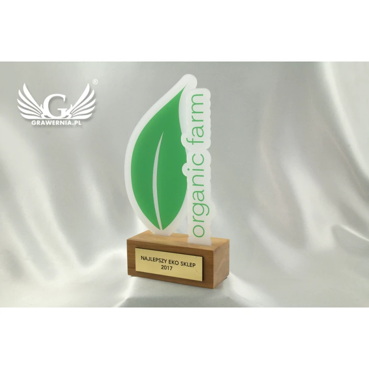 Trofeum akrylowe - NATURA - model DTA38 - wys. 21,5cm - druk UV